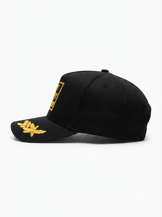 Commandant Premium, twill cap-Black & Gold