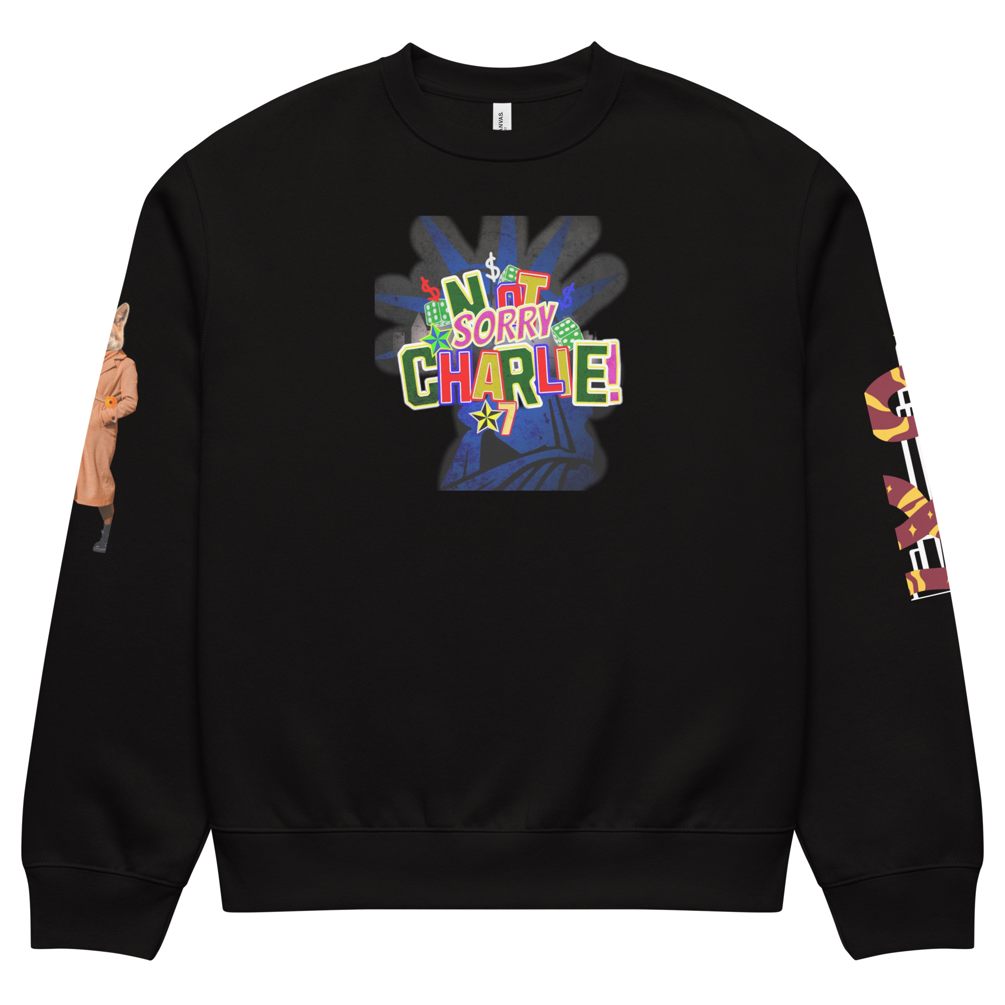 Not Sorry Charlie  Liberty City- Oversized Heavyweight Sweatshirt