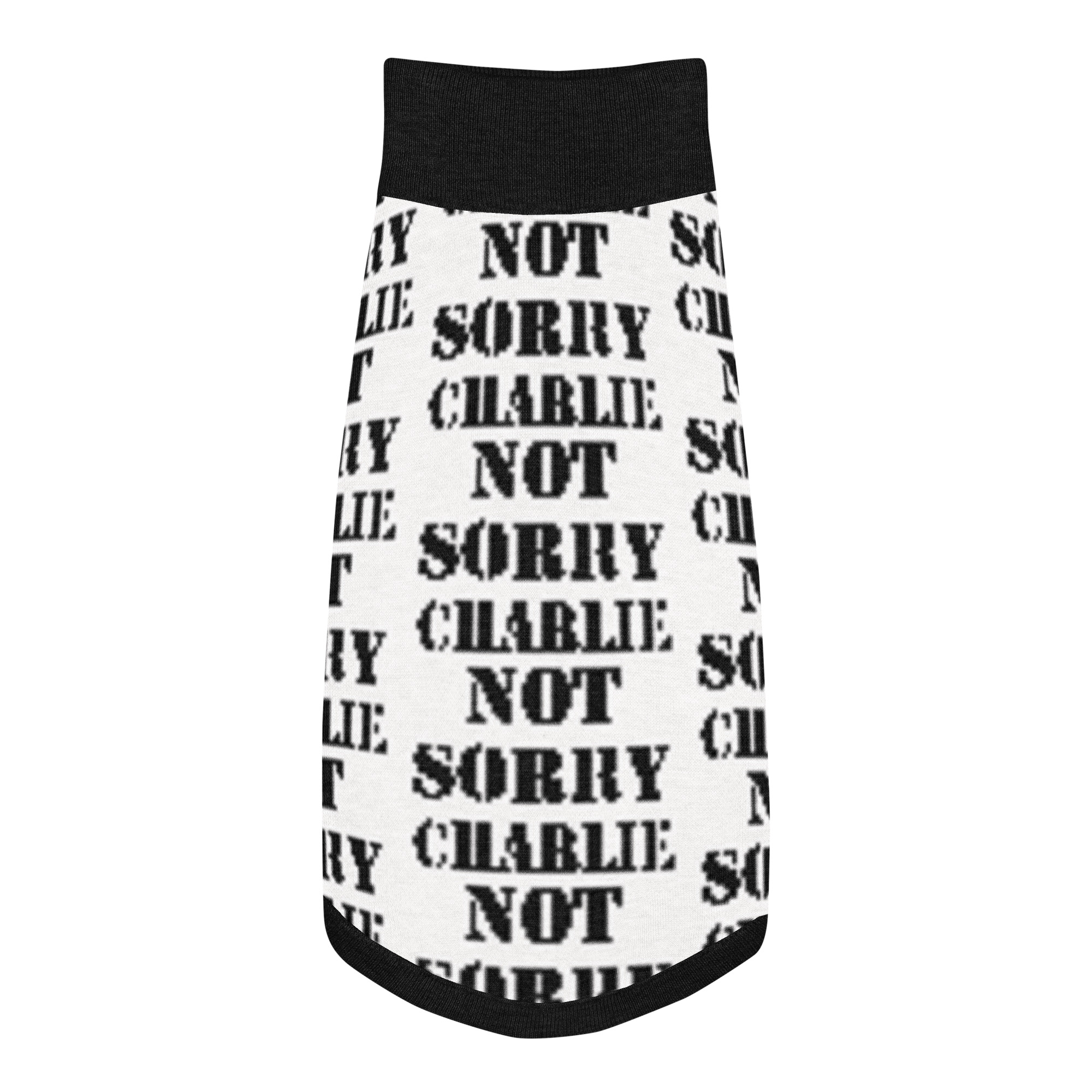 Not Sorry Charlie- Knitted pet sweater